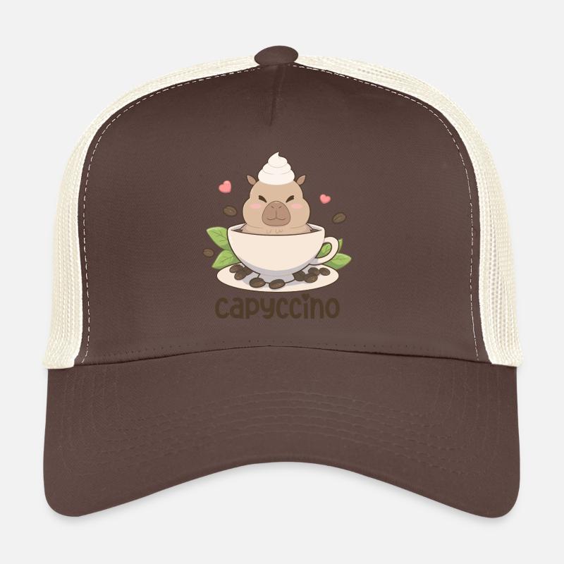 Capyccino Capybara Kaffee Motiv Trucker Cap