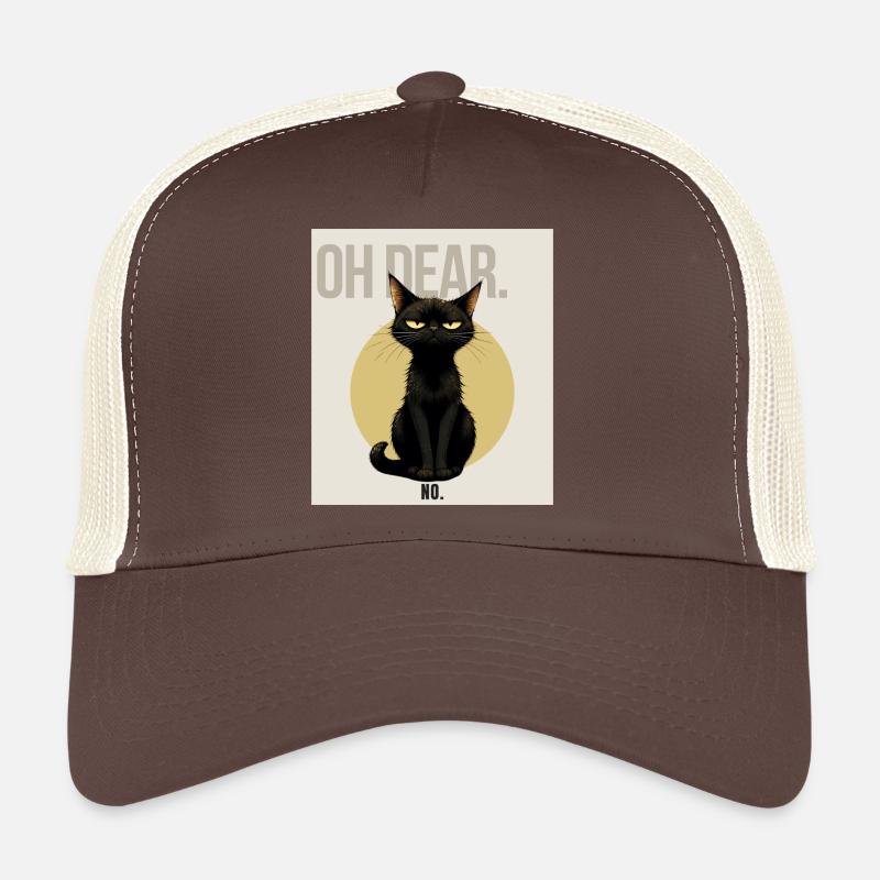Oh là là. – Dessin sarcastique du chat noir Casquette trucker 