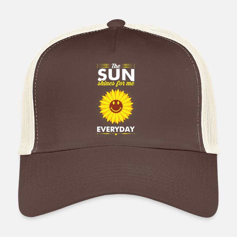 Sonnenblume Glück Sommer - Trucker Cap - Braun/Beige