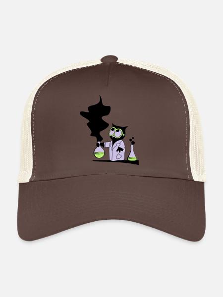 Dr rer nat Owl - Trucker Cap - brown/beige - Front