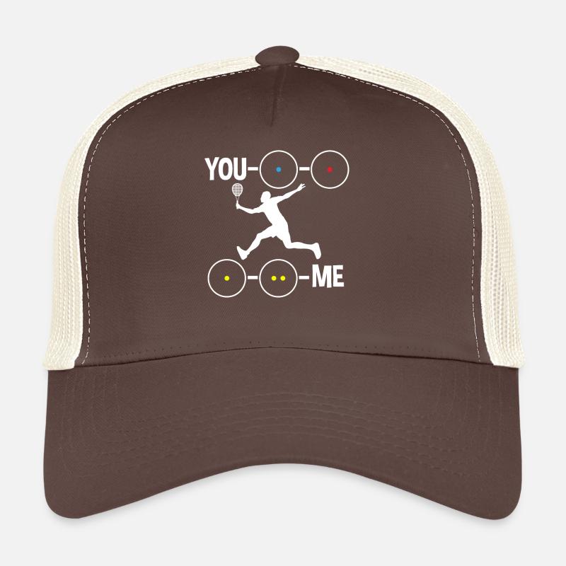 Squashball Squasher Schlägerball Du und ich Trucker Cap