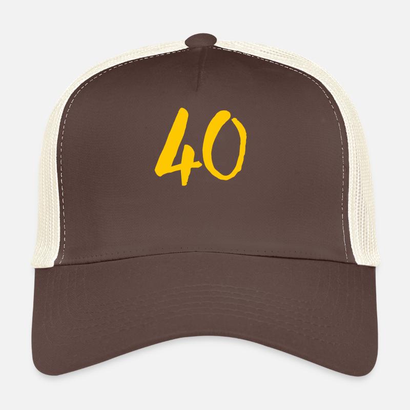 40 runder Geburtstag vierzig - Trucker Cap - Braun/Beige