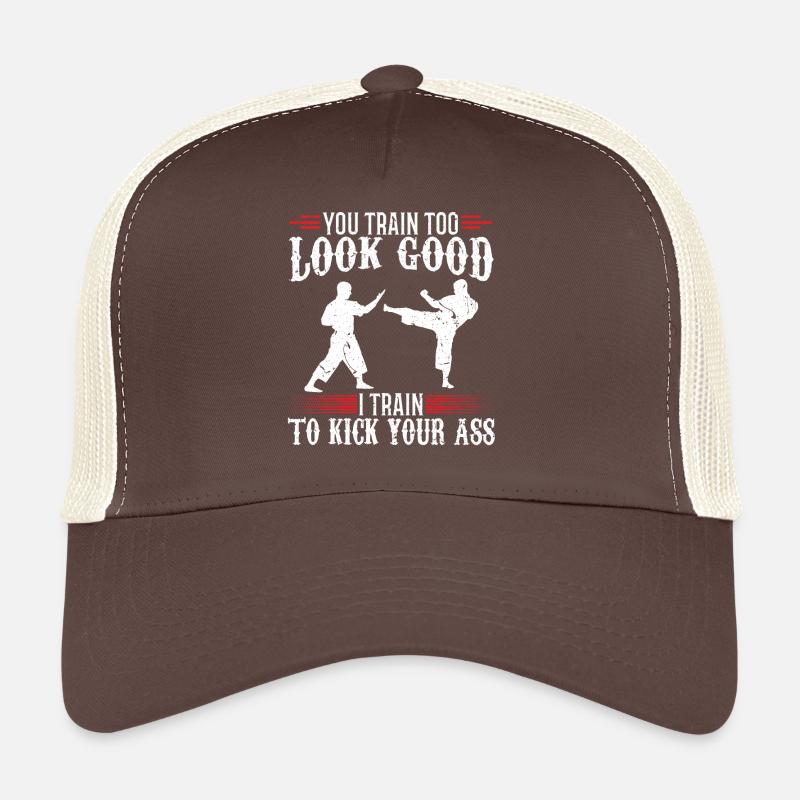 Karate Training Selbstverteidigung Kampfkünstler - Trucker Cap - Braun/Beige