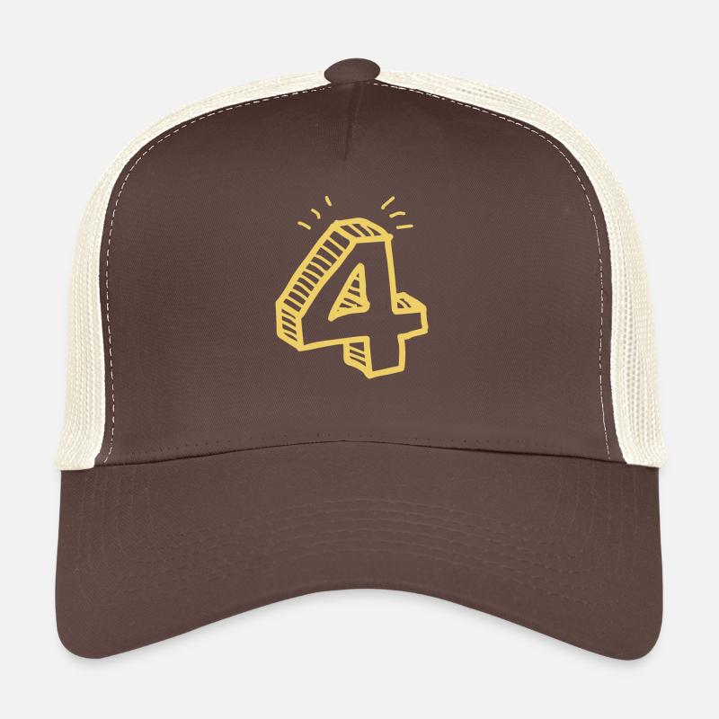 4 number Trucker Cap