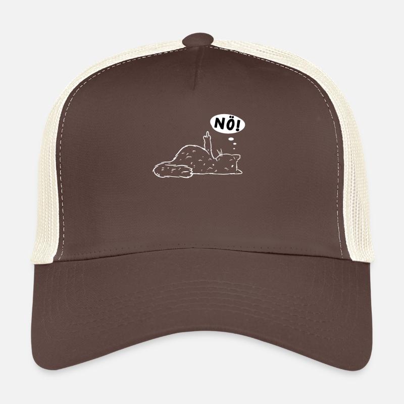 Stinkefinger Mittelfinger Einfach Nö Bockige Katze Trucker Cap