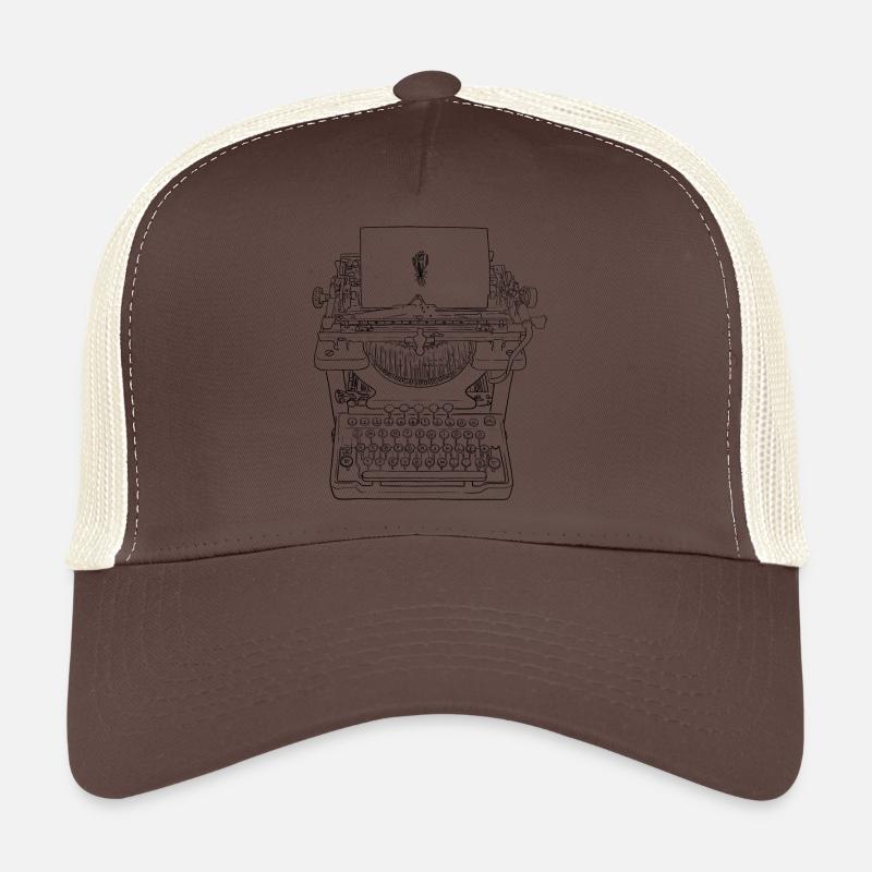 L’amour de la machine à écrire - Casquette trucker  - marron/beige