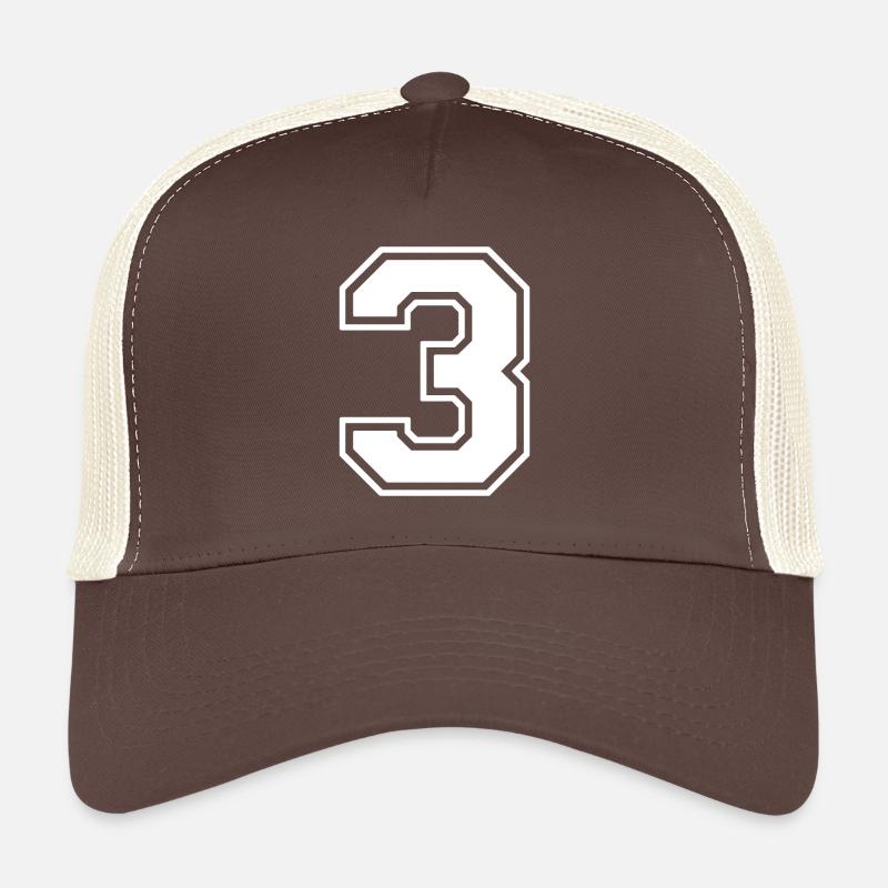 Number 3 - Trucker Cap - brown/beige