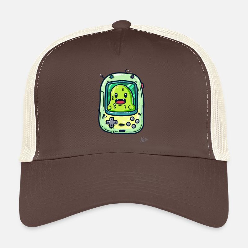 Console de jeu et lecteur de blob vert Casquette trucker 