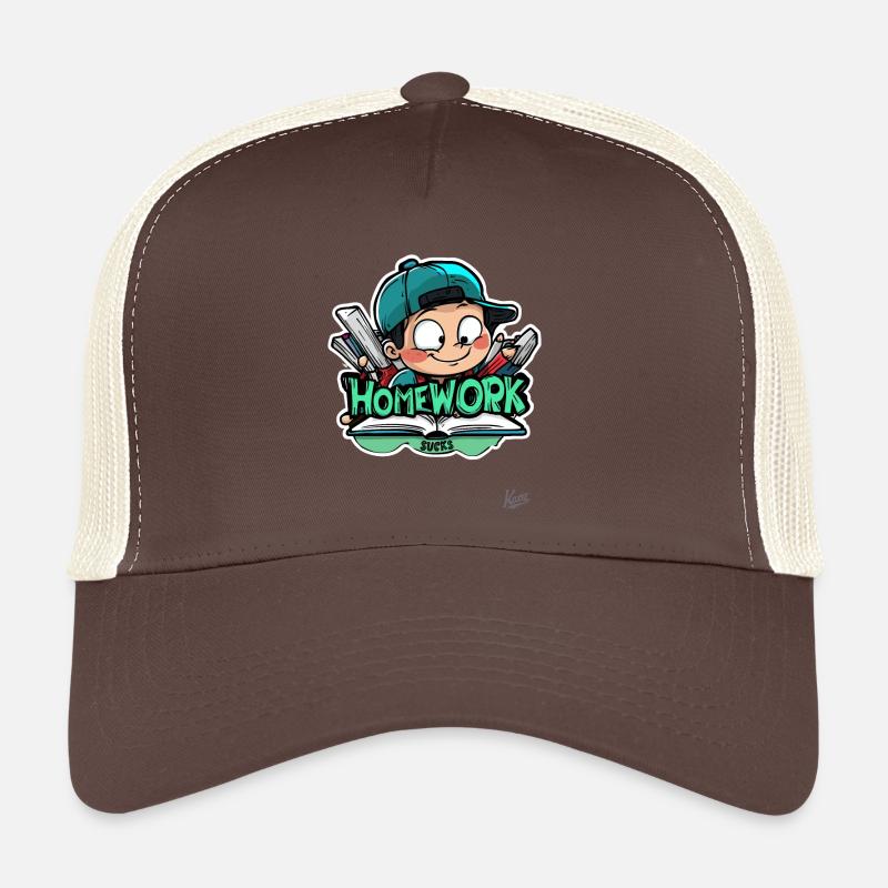 Schoolboy - Homework is stupid Trucker Cap