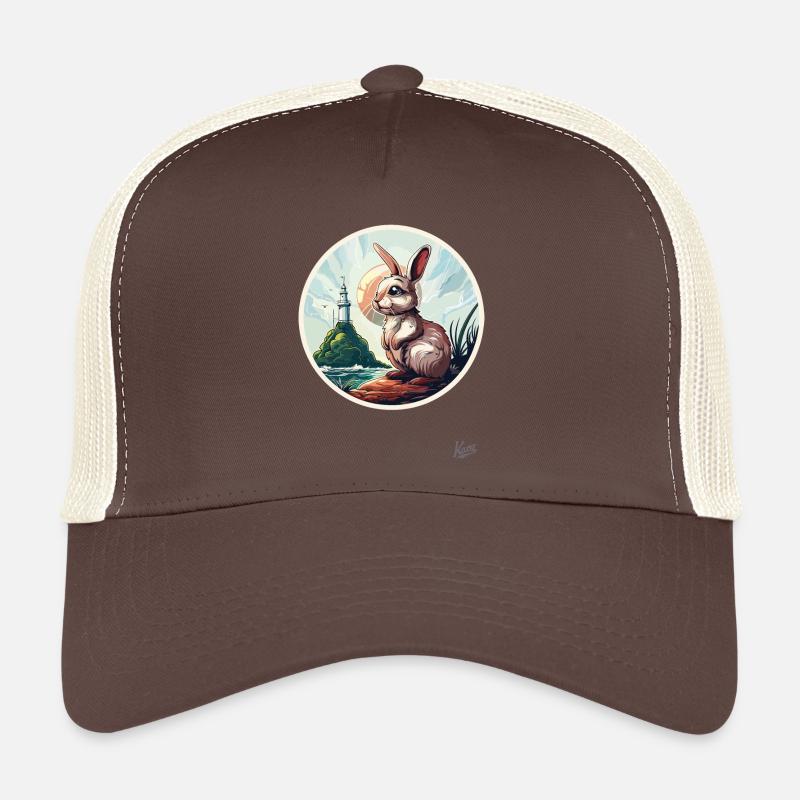 The hare at the lighthouse Trucker Cap