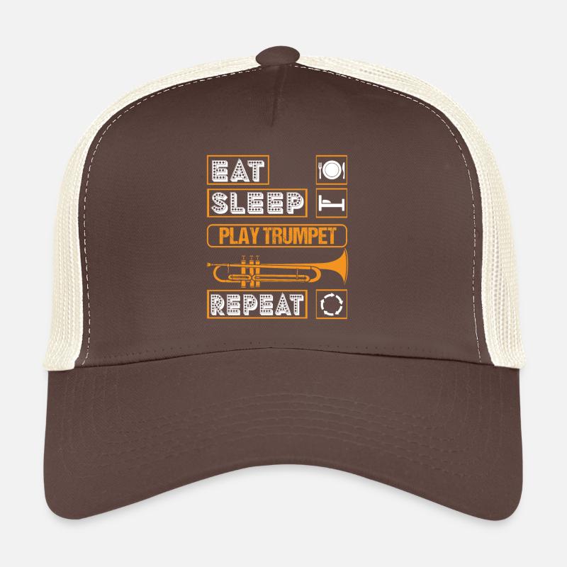 Coole Trompetenkunst Silhouette Lustiger Messing Slogan Trucker Cap