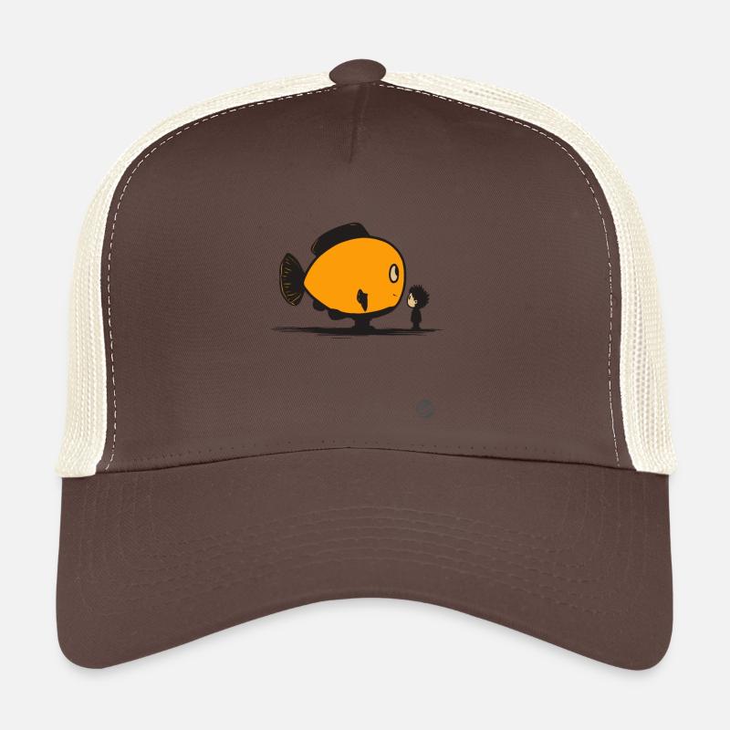 Kleiner Junge und großer Fisch Trucker Cap