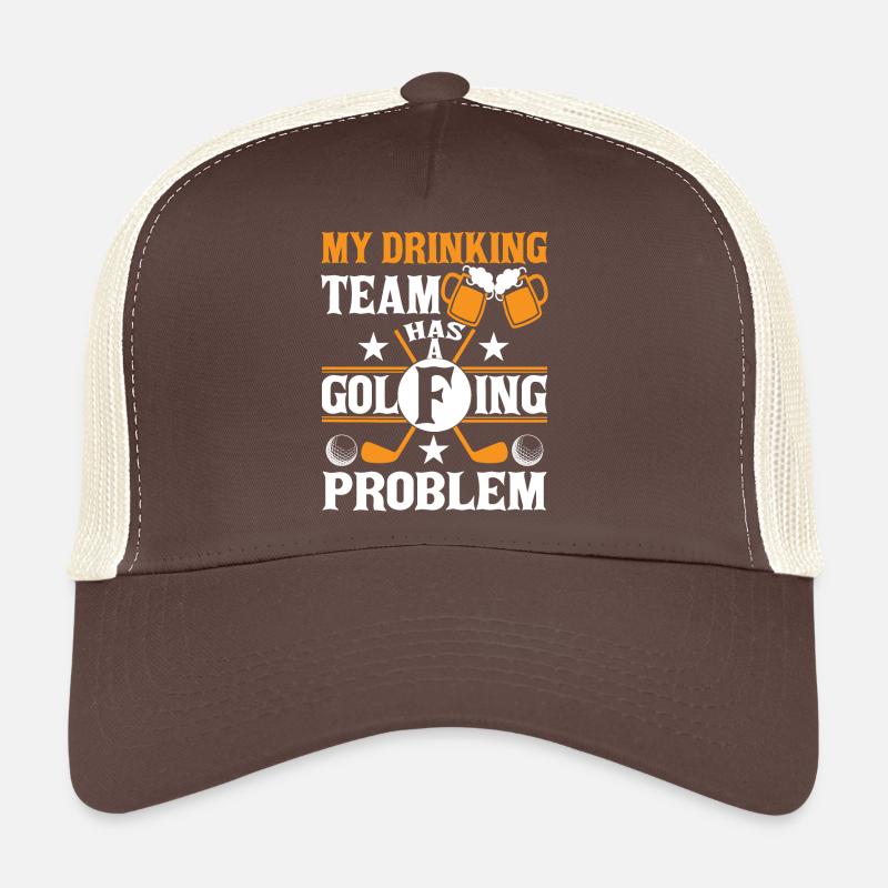 Mon équipe de beuverie a un problème de golf Casquette trucker 