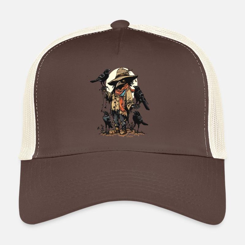 Ravens and crows carried by a scarecrow Trucker Cap