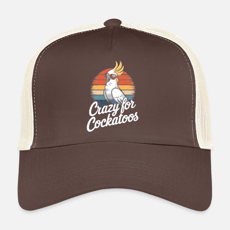 Crazy For Cockatoos Retro Sonnenbrille Vogel Trucker Cap