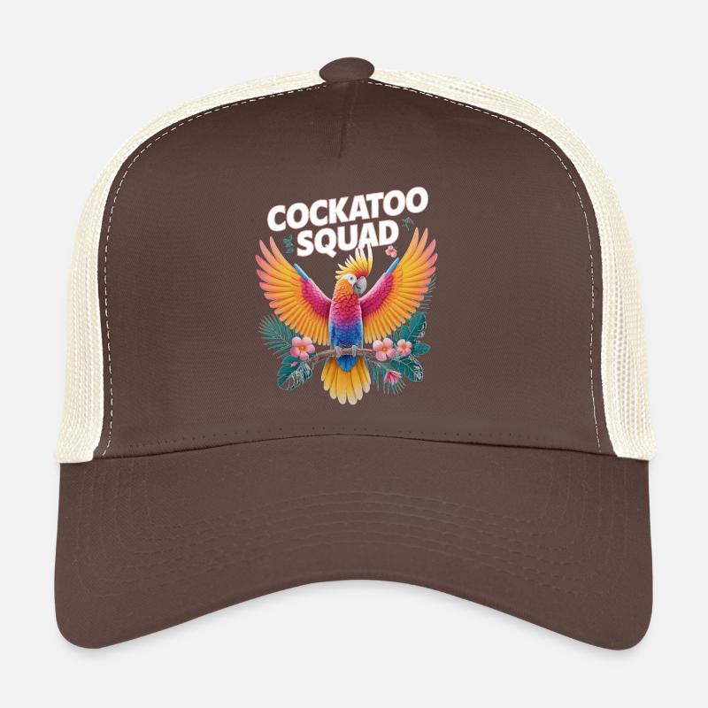 Cockatoo Squad Papageien Exotische Farben Trucker Cap