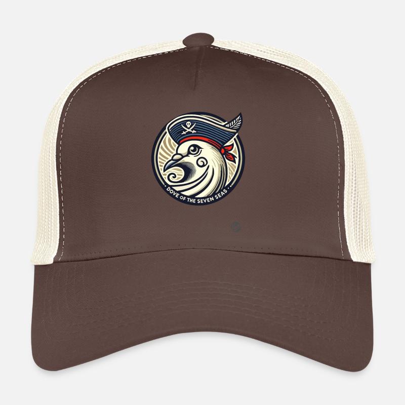 Colombe des sept mers pirate Casquette trucker 