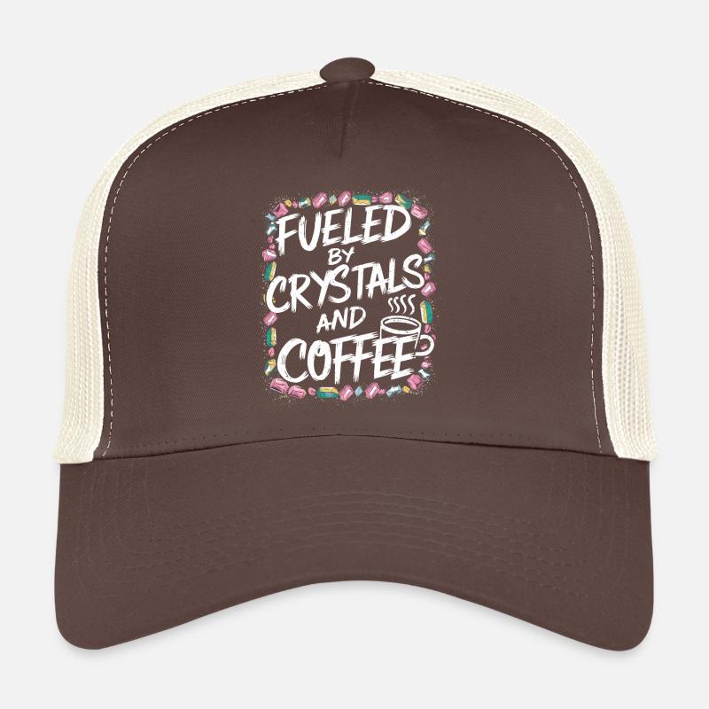 Kraft durch Kristalle und Koffein Trucker Cap
