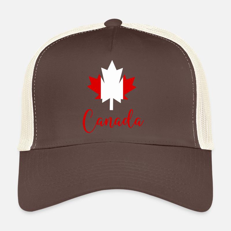 kanada canada ahornblatt - Trucker Cap - Braun/Beige
