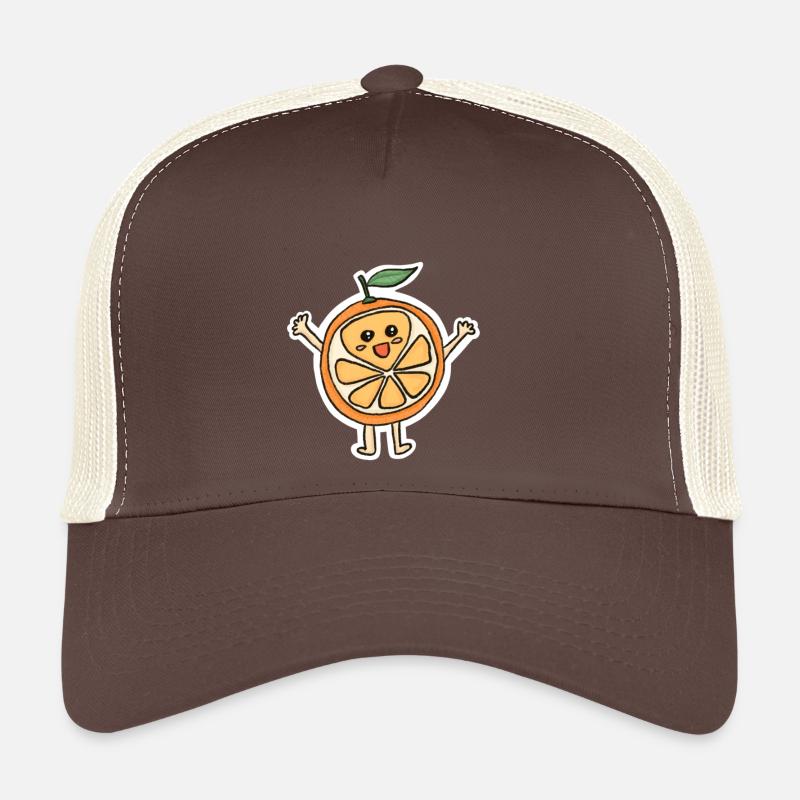 Happy Orange - Trucker Cap - brown/beige