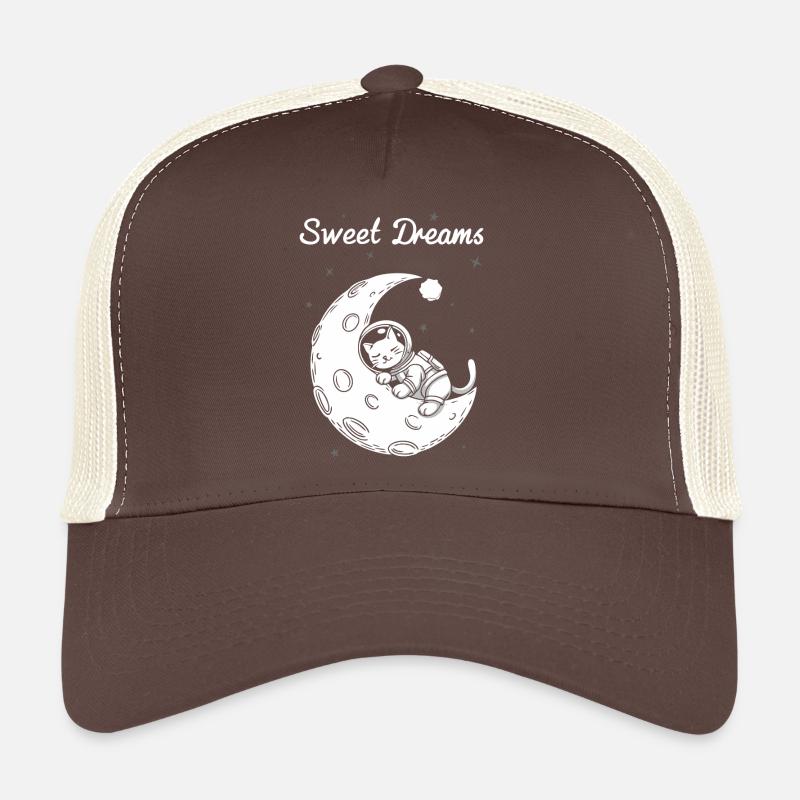 CATS SLEEP ON THE MOON Trucker Cap
