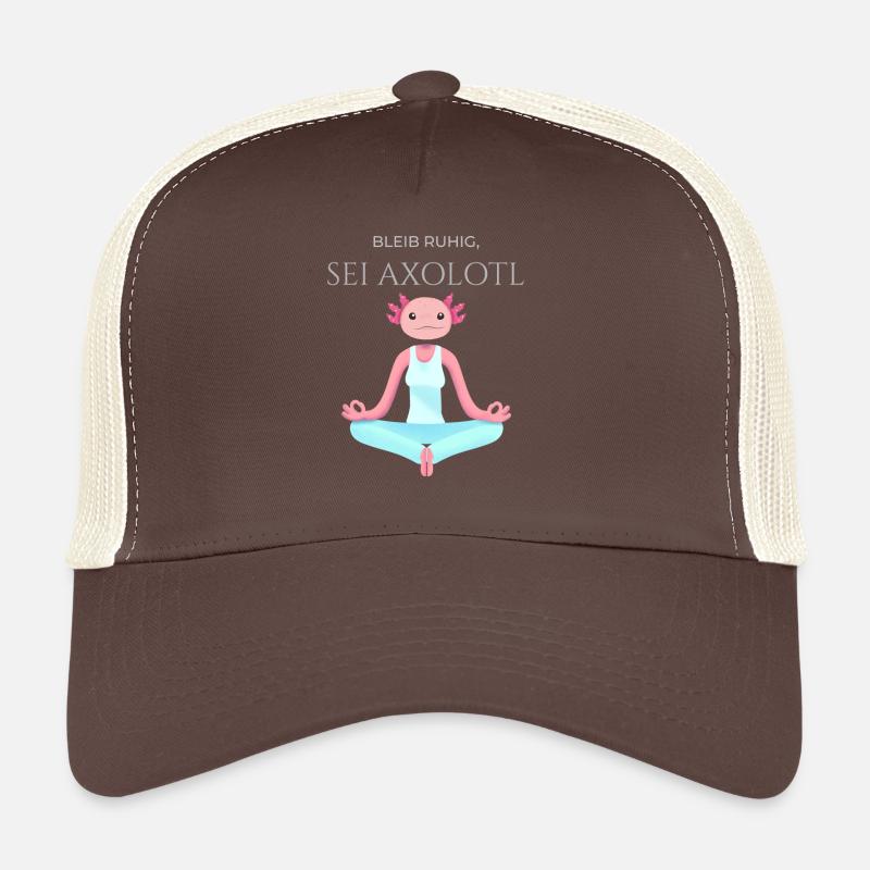 Stay calm, be axolotl - Trucker Cap - brown/beige
