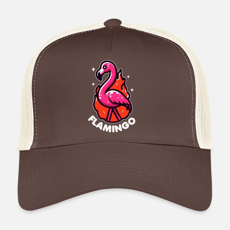 Flamant rose jeu de mots oiseau mignon Casquette trucker 