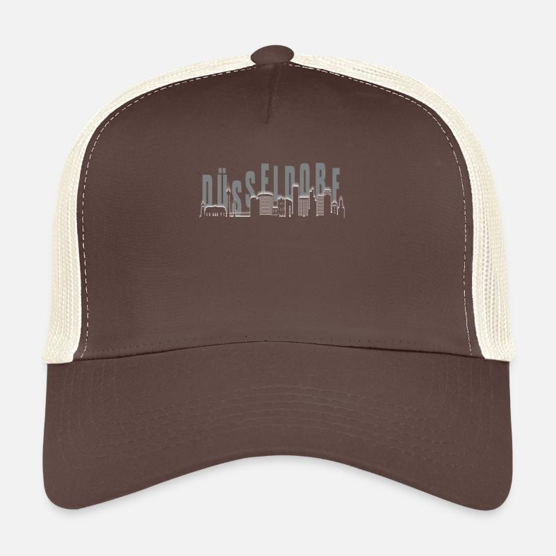 Düsseldorf Skyline - Trucker Cap - Braun/Beige