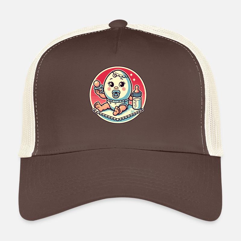 Ei-Baby mit Schnuller und Flasche Trucker Cap