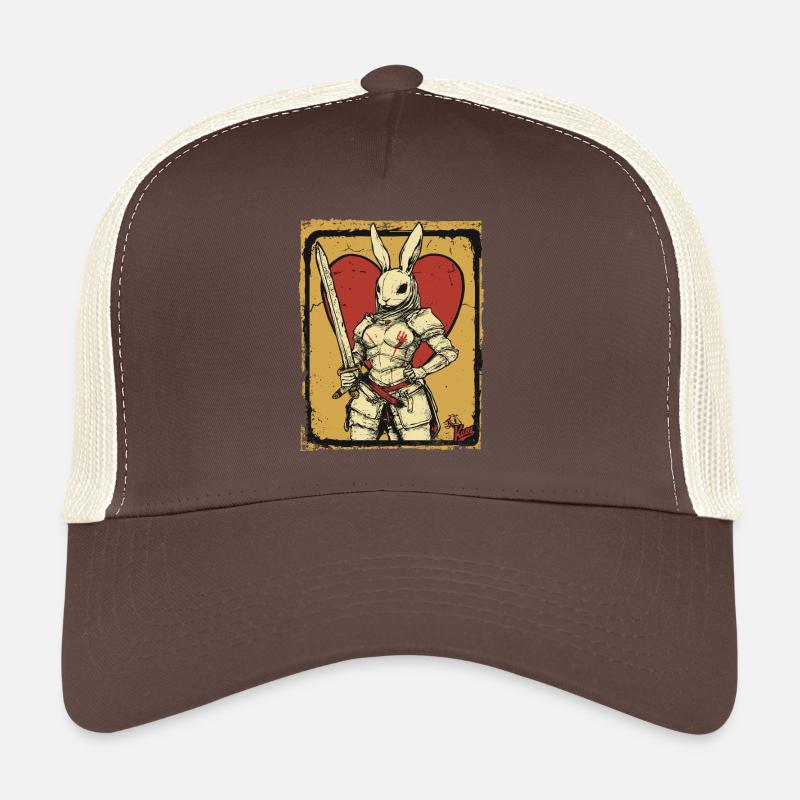 Lapin guerrier avec amour Casquette trucker 