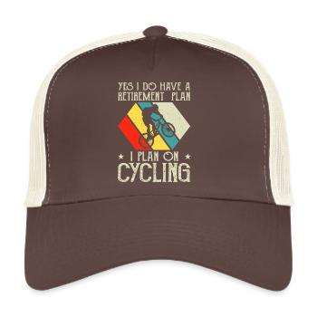 I Plan on cycling - Trucker Cap - Braun/Beige - Vorne