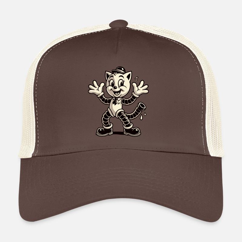 Retro Classic Rubber Pants Cat Trucker Cap