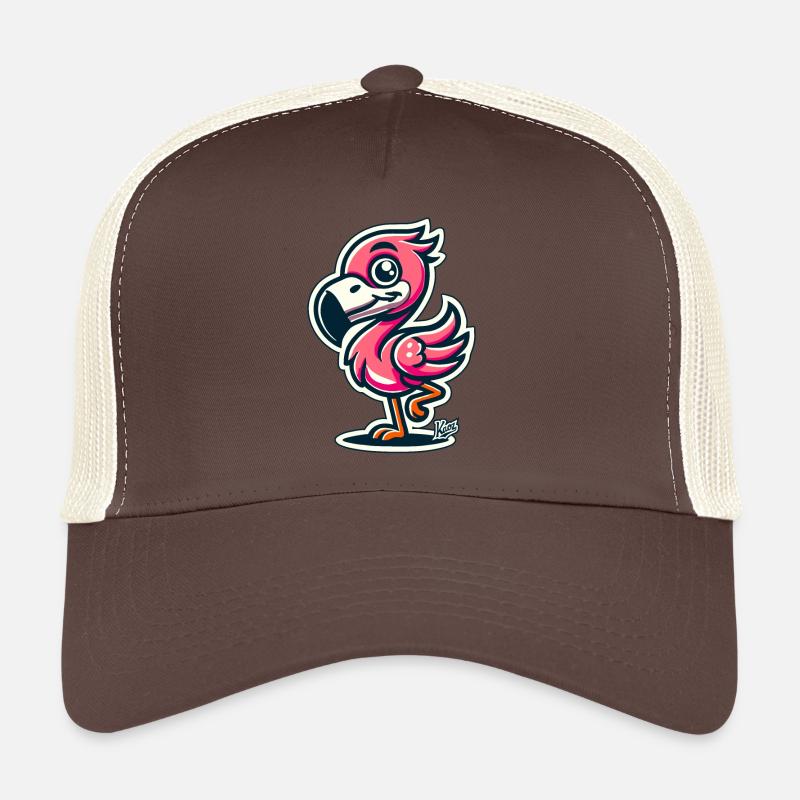 Flamant rose drôle amical Casquette trucker 
