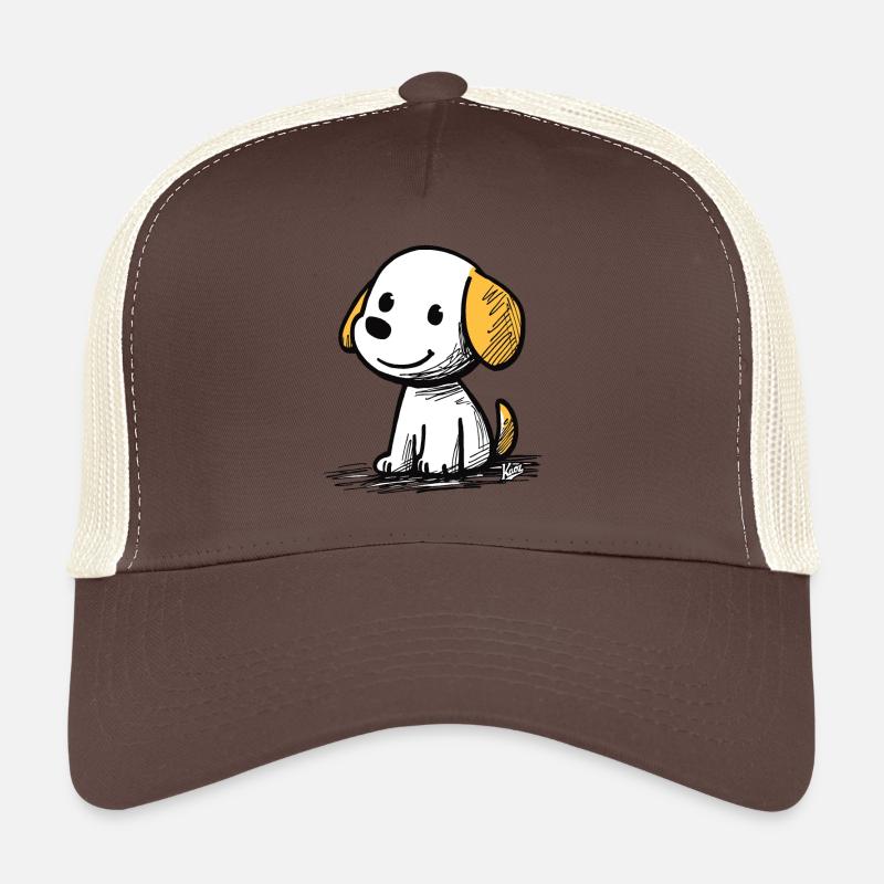 chiot de dessin animé mignon et joyeux Casquette trucker 