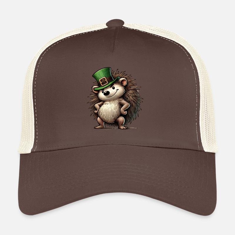 Hérisson Irlandais Ludique Saint Patrick Design Casquette trucker 