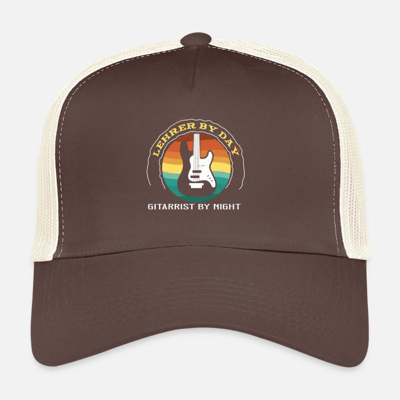 Lehrer by day Gitarrist by night - Trucker Cap - Braun/Beige