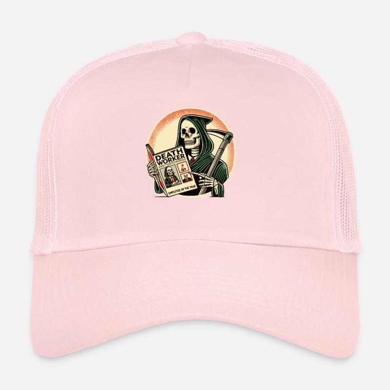 Grim Reaper lit le magazine Death Worker Casquette trucker 
