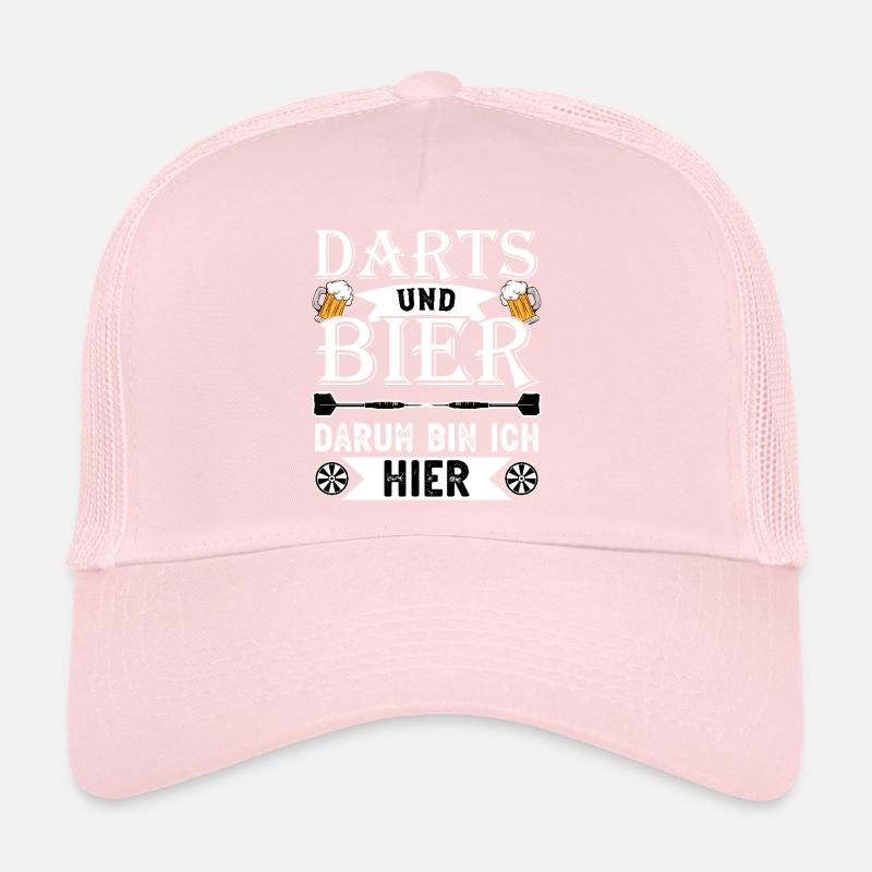 Fléchettes et bière, c’est pour ça que je suis là Idée cadeau Casquette trucker 