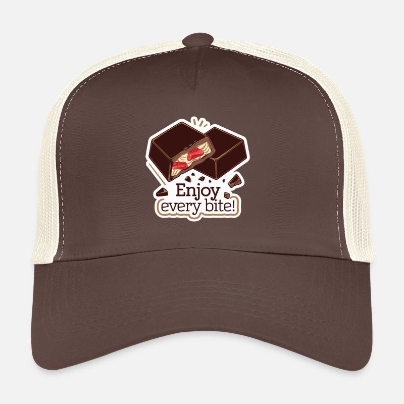 BARRE DE CHOCOLAT SAVOUREZ CHAQUE BOUCHÉE Casquette trucker 