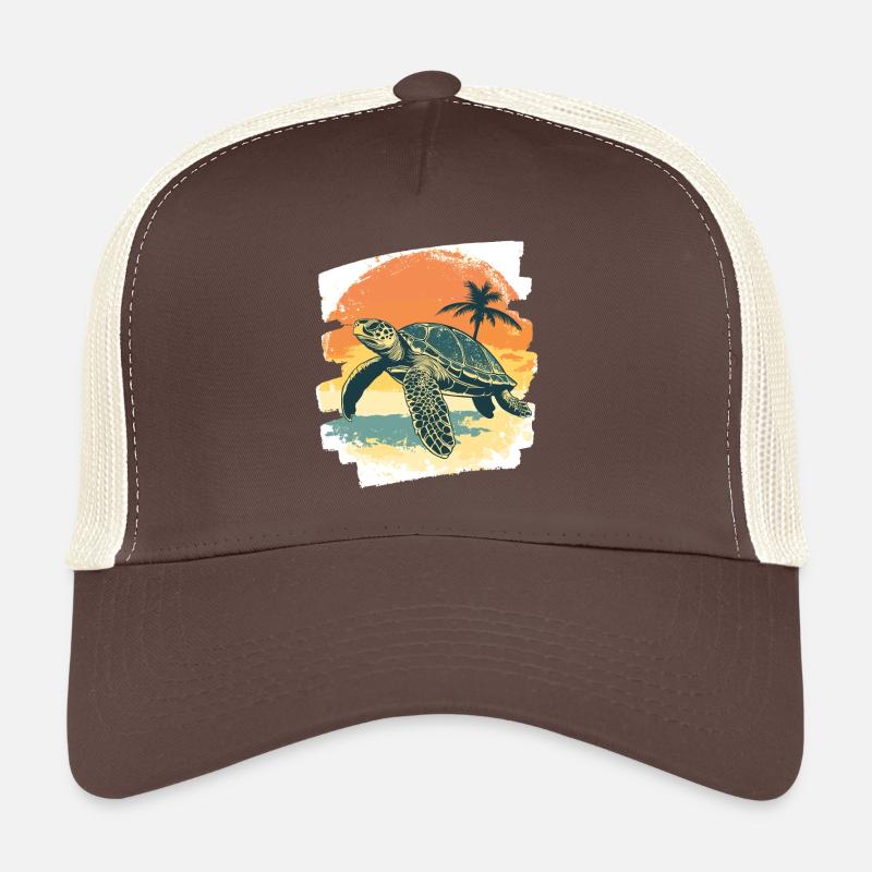 Tortue de mer rétro Casquette trucker 