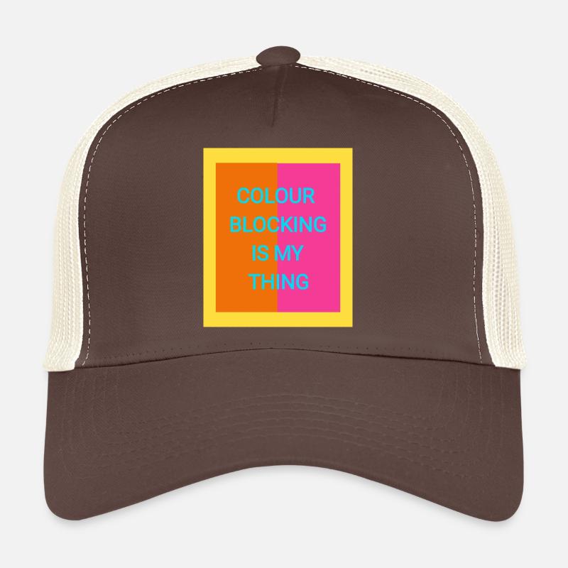 colour blocking Trucker Cap