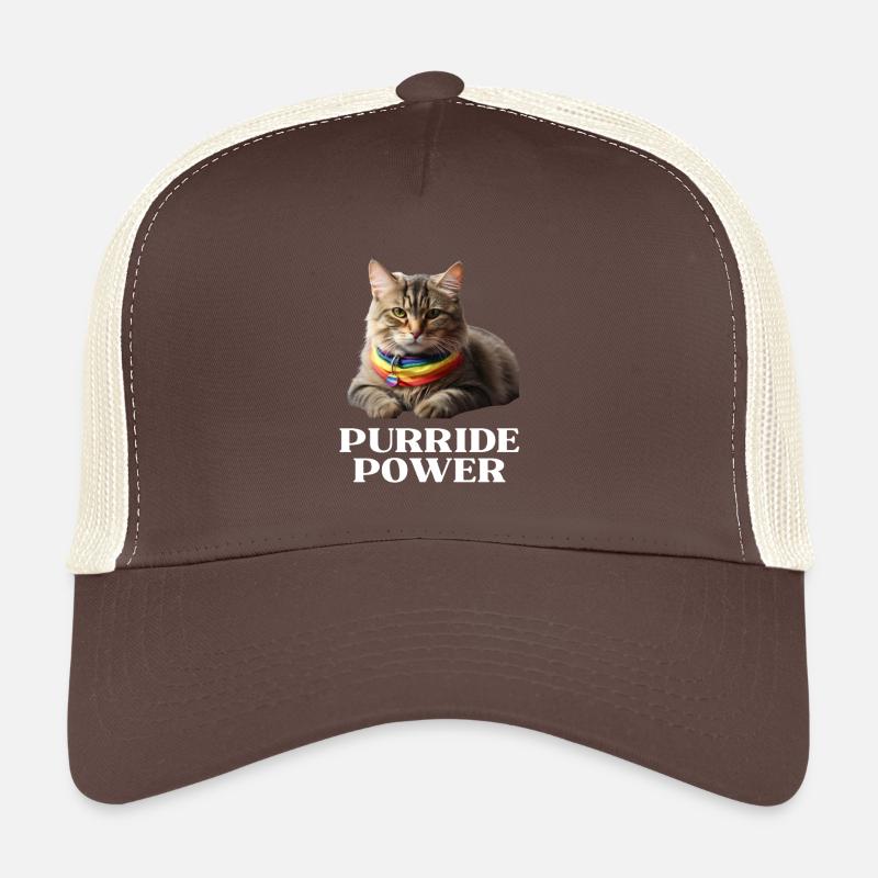 Purride Power Pride Cat Lover - Trucker Cap - brown/beige