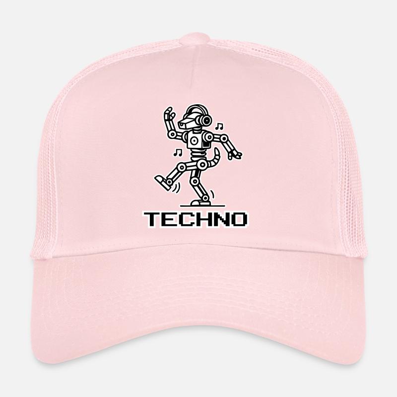 Chien robot dansant - Techno Rave Design Casquette trucker 