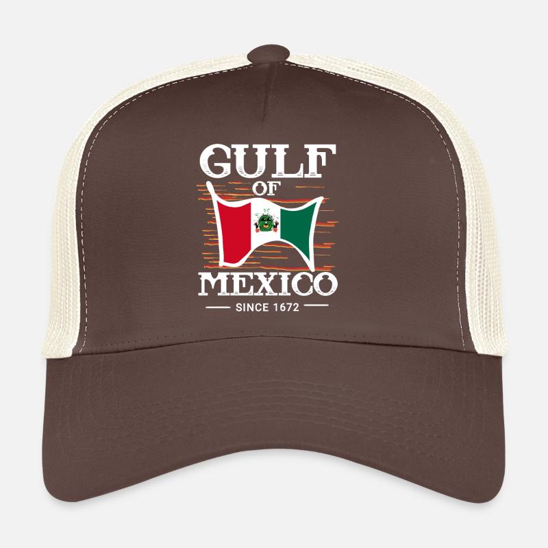 Golfe du Mexique avec drapeau Casquette trucker 
