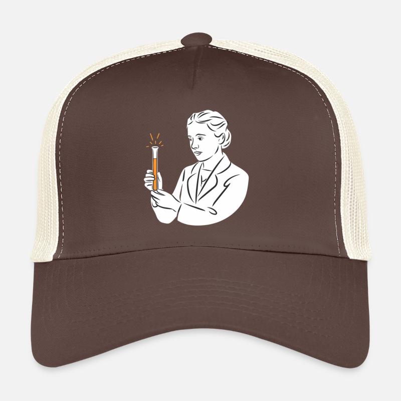 Inspiring Scientist Line Art Design Trucker Cap