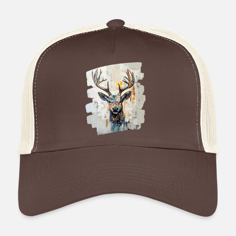 Cerf avec bois Casquette trucker 
