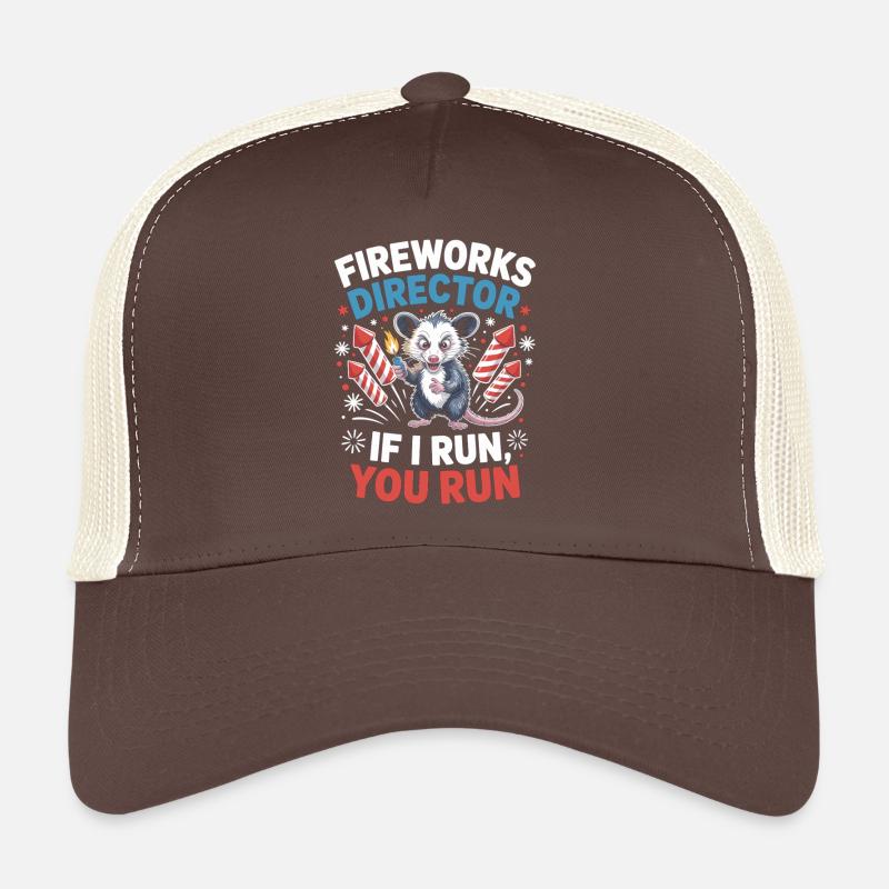 Fireworks director opossum Trucker Cap
