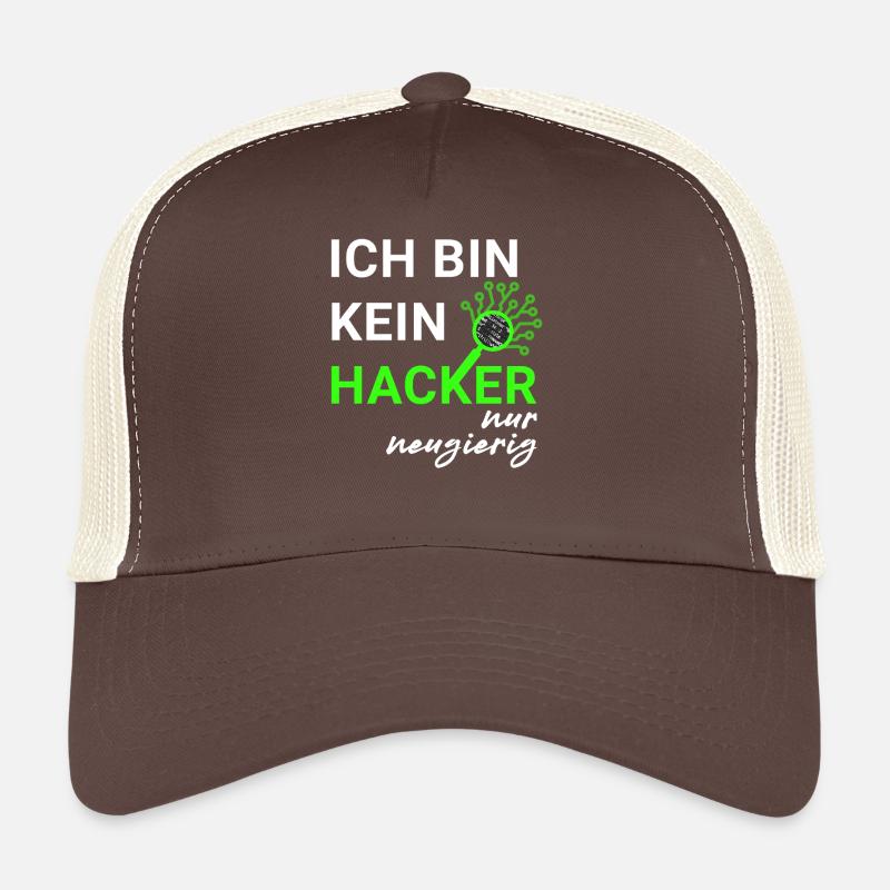 Ich bin kein Hacker – nur neugierig - Trucker Cap - Braun/Beige