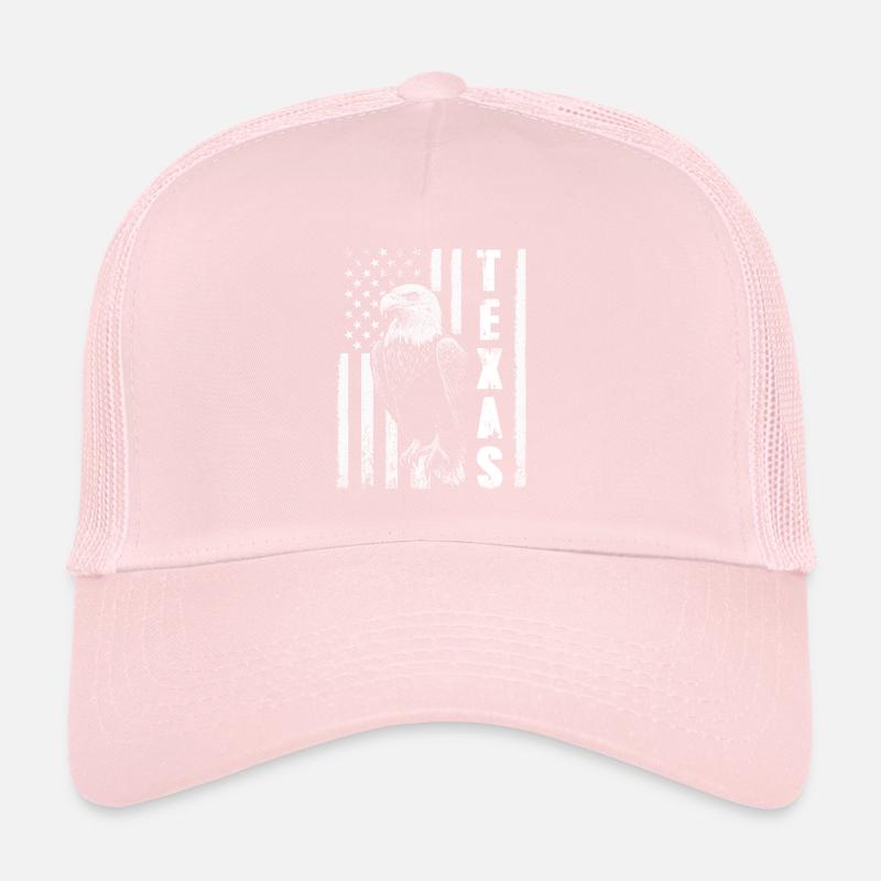 Drapeau des États-Unis avec aigle et Texas Casquette trucker 