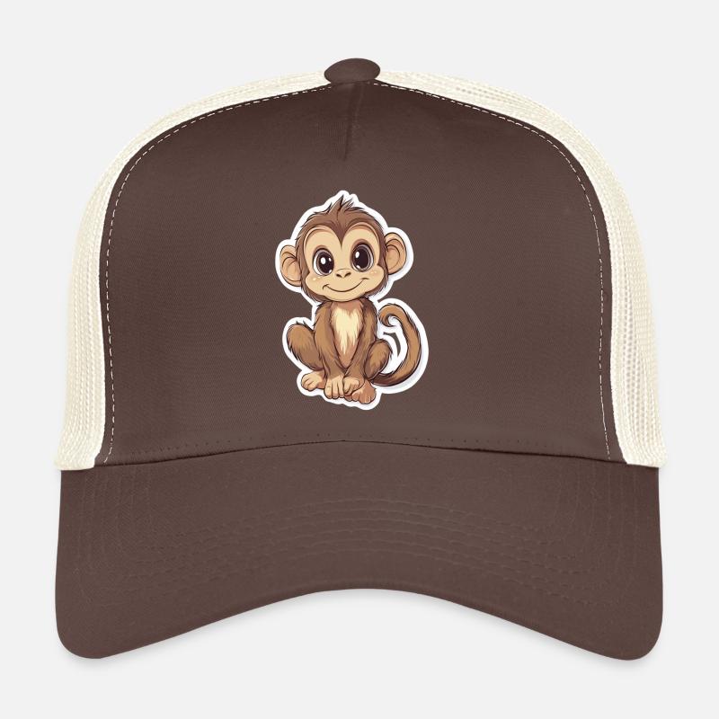 Singe Mignon Singe Cadeau pour les fans de Singe Casquette trucker 